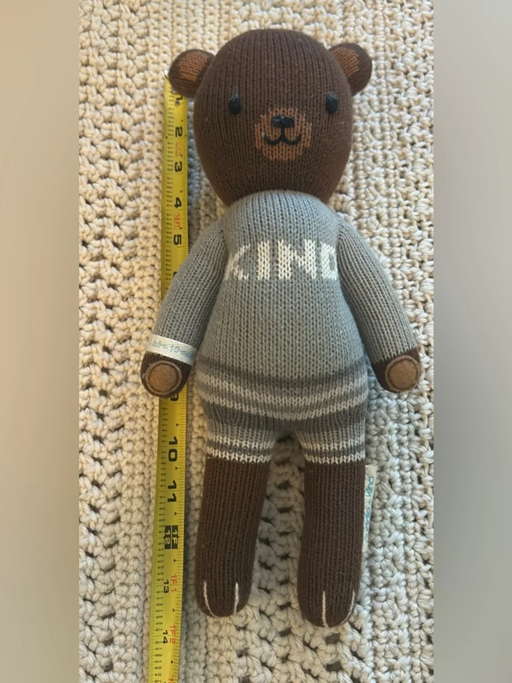 Cuddle + Kind Oliver the Bear 13” Hand Knit Doll OOS